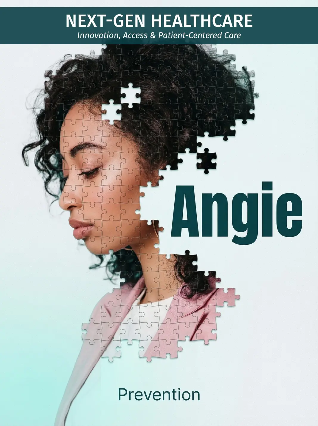 Health care themed interactive puzzle portrait