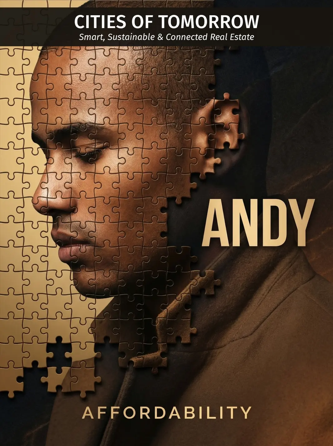 Real estate themed interactive puzzle portrait